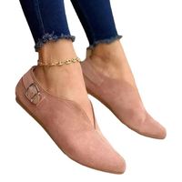 Women's Fashion Solid Color Buckle Round Toe Flats main image 4