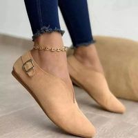 Women's Fashion Solid Color Buckle Round Toe Flats main image 6