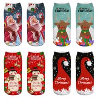 Unisex Cute Santa Claus Snowman Polyester Crew Socks main image 1