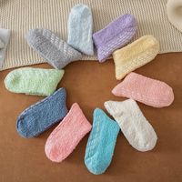 Women's Sweet Solid Color Polyester Half Velvet Crew Socks main image 1