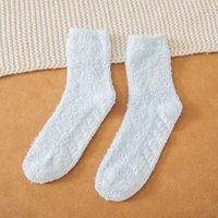 Women's Sweet Solid Color Polyester Half Velvet Crew Socks sku image 7