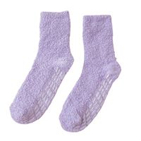 Women's Sweet Solid Color Polyester Half Velvet Crew Socks main image 2