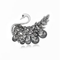 Retro Swan Alloy Inlay Artificial Crystal Women's Brooches main image 1
