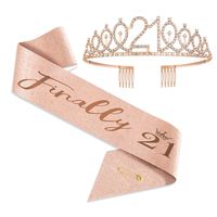 Fashion Crown Metal Plating Hollow Out Inlay Rhinestones Crown 1 Piece main image 3