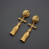 Retro Solid Color Alloy Plating Women's Drop Earrings 1 Pair main image 2