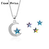 Simple Style Star Sterling Silver Plating Artificial Crystal Pendant Necklace main image 1