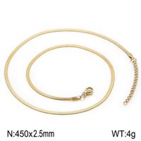 Titanium Steel 18K Gold Plated Fashion Plating Geometric Necklace sku image 19