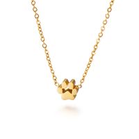 Titanium Steel 18K Gold Plated Simple Style Korean Style Plating Animal Paw Print Bracelets Earrings Necklace sku image 25