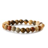 Retro Solid Color Beaded Natural Stone Bracelets sku image 26