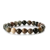 Retro Round Beaded Natural Stone Unisex Bracelets 1 Piece sku image 23