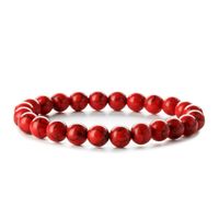 Retro Round Beaded Natural Stone Unisex Bracelets 1 Piece sku image 4