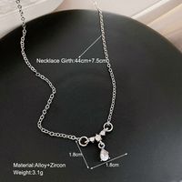 Fashion Water Droplets Alloy Inlay Zircon Women's Pendant Necklace 1 Piece main image 5