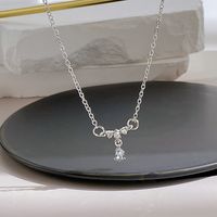 Fashion Water Droplets Alloy Inlay Zircon Women's Pendant Necklace 1 Piece main image 4