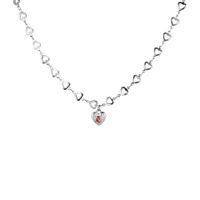 Fashion Heart Shape Alloy Inlay Rhinestones Women's Pendant Necklace 1 Piece main image 4