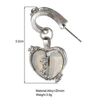 Fashion Heart Shape Alloy Inlay Zircon Women's Earrings main image 5