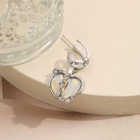 Fashion Heart Shape Alloy Inlay Zircon Women's Earrings main image 2