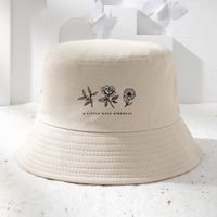 Women's Fashion Letter Flower Bucket Hat sku image 6