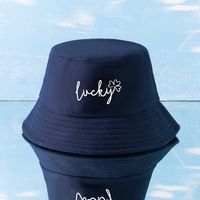 Unisex Simple Style Letter Embroidery Wide Eaves Bucket Hat main image 3