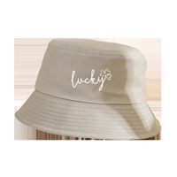 Unisex Simple Style Letter Embroidery Wide Eaves Bucket Hat main image 2