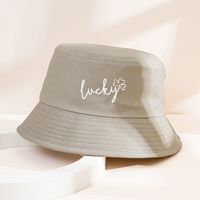 Unisex Simple Style Letter Embroidery Wide Eaves Bucket Hat sku image 3