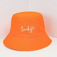 Unisex Simple Style Letter Embroidery Wide Eaves Bucket Hat sku image 4