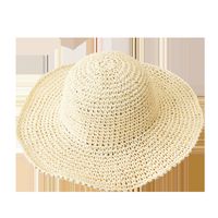 Women's Simple Style Solid Color Straw Hat main image 5