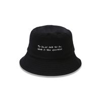 Women's Fashion Letter Embroidery Wide Eaves Bucket Hat sku image 1