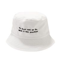 Women's Fashion Letter Embroidery Wide Eaves Bucket Hat sku image 6
