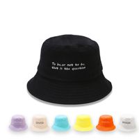 Women's Fashion Letter Embroidery Wide Eaves Bucket Hat main image 1