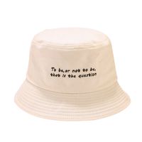 Women's Fashion Letter Embroidery Wide Eaves Bucket Hat sku image 3