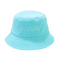 Women's Fashion Letter Embroidery Wide Eaves Bucket Hat sku image 7