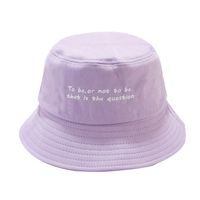 Women's Fashion Letter Embroidery Wide Eaves Bucket Hat sku image 4