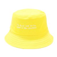 Women's Fashion Letter Embroidery Wide Eaves Bucket Hat sku image 2