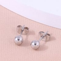 1 Pair Fashion Ball Plating Stainless Steel Ear Studs main image 4