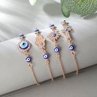 Fashion Cross Devil's Eye Alloy Inlay Artificial Gemstones Women's Bracelets 1 Piece main image 5