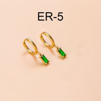 Vintage Style Sector Heart Shape Stainless Steel Gold Plated Zircon Dangling Earrings 1 Pair sku image 1