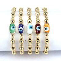 Fashion Devil's Eye Copper Gold Plated Bracelets 1 Piece main image 1