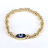 Fashion Devil's Eye Copper Gold Plated Bracelets 1 Piece sku image 2
