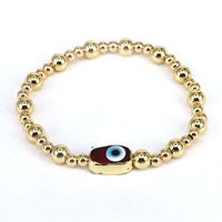 Fashion Devil's Eye Copper Gold Plated Bracelets 1 Piece sku image 5