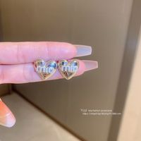 Sweet Geometric Butterfly Bow Knot Imitation Pearl Alloy Inlay Rhinestones Women's Earrings 1 Pair sku image 107