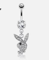 Estilo De Dibujos Animados Moda Conejo Metal Esmalte Diamantes De Imitación Piercing En El Ombligo sku image 12