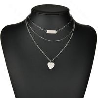Simple Style Heart Shape Stainless Steel Plating Layered Necklaces 1 Piece main image 6