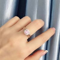 Fashion Simple Style Heart Shape Copper Plating Metal Zircon Rings main image 2