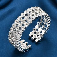 Fashion Solid Color Alloy Inlay Artificial Diamond Women's Bangle 1 Piece main image 4