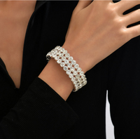 Mode Couleur Unie Alliage Incruster Diamant Artificiel Femmes Bracelet 1 Pièce main image 3