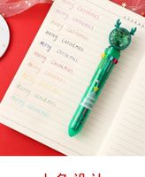 Cute Cartoon Christmas Multi-color 10 Colors Press Ballpoint Pen main image 2