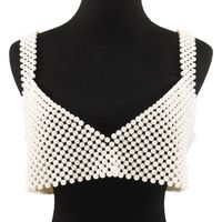 Sexy Solid Color Artificial Pearl Braid Women's Body Chain sku image 1