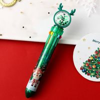 Mignon De Bande Dessinée De Noël Multi-couleur 10 Couleurs Presse Stylo À Bille sku image 8