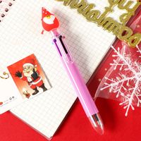 Cute Cartoon Christmas Multi-color 10 Colors Press Ballpoint Pen sku image 1