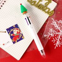 Cute Cartoon Christmas Multi-color 10 Colors Press Ballpoint Pen sku image 2